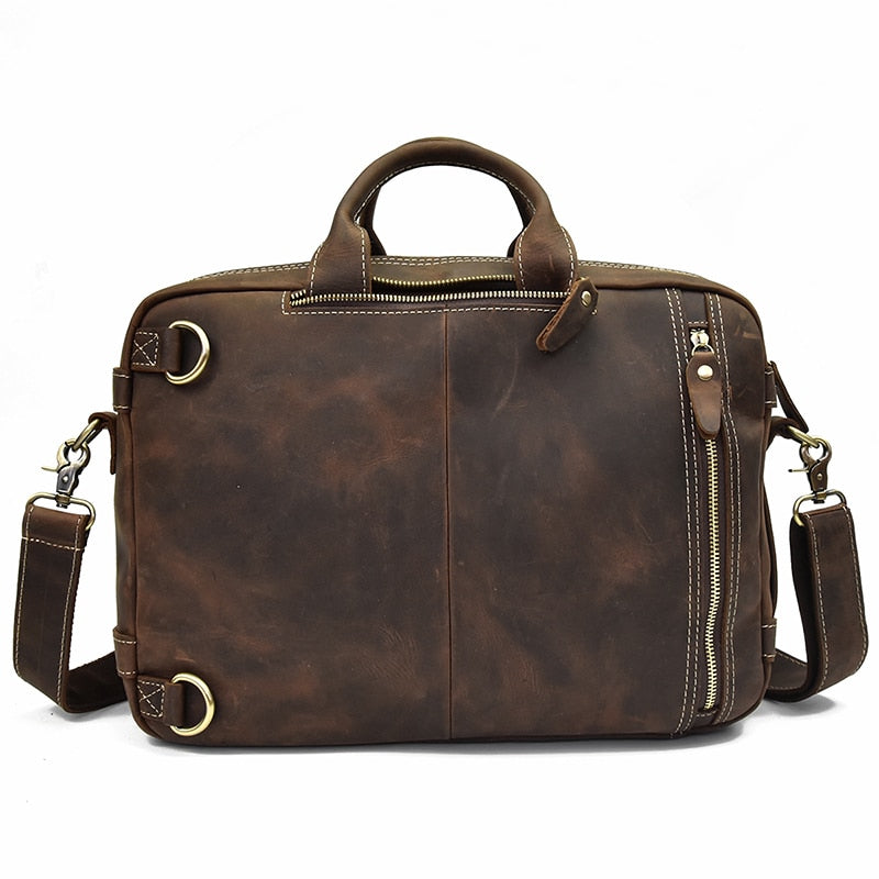 Genuine Leather Laptop Backpack