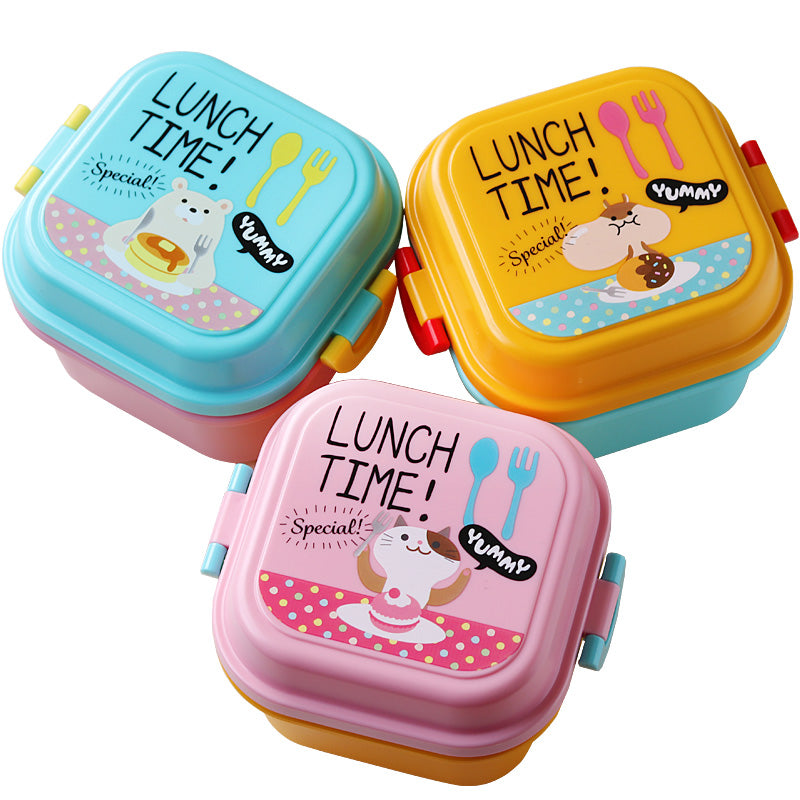 Cartoon Style Healthy Plastic Lunch Box