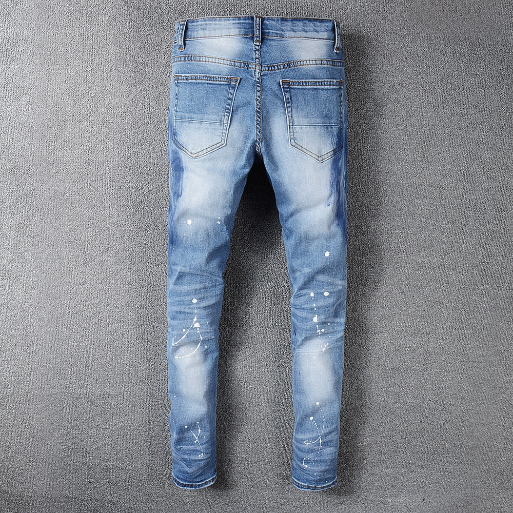 Trending Men's Rhinestone Denim Jeans