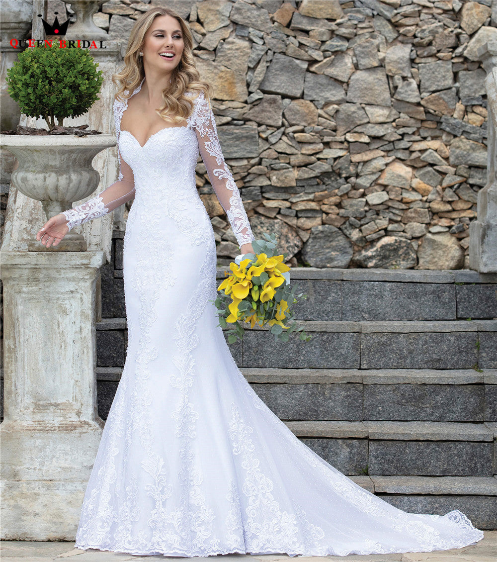 Custom Made Tulle Lace Wedding Dresses