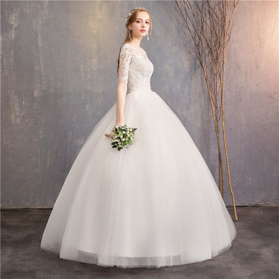 Half Cap Sleeve Wedding Dress