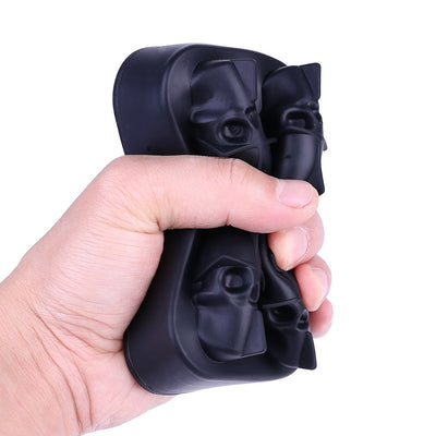 Creative 4-Cavity Silicone Skull Ice Cube Maker