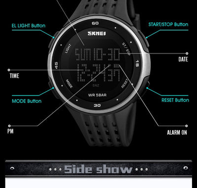 Men's Digital Watch LED Display