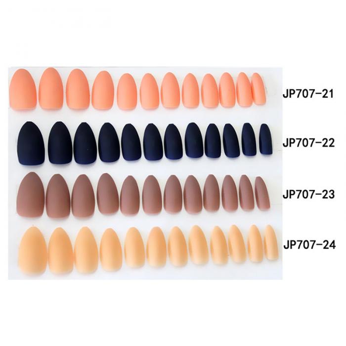 24pcs Fake Nails Solid Color