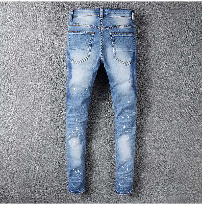 Trending Men's Rhinestone Denim Jeans