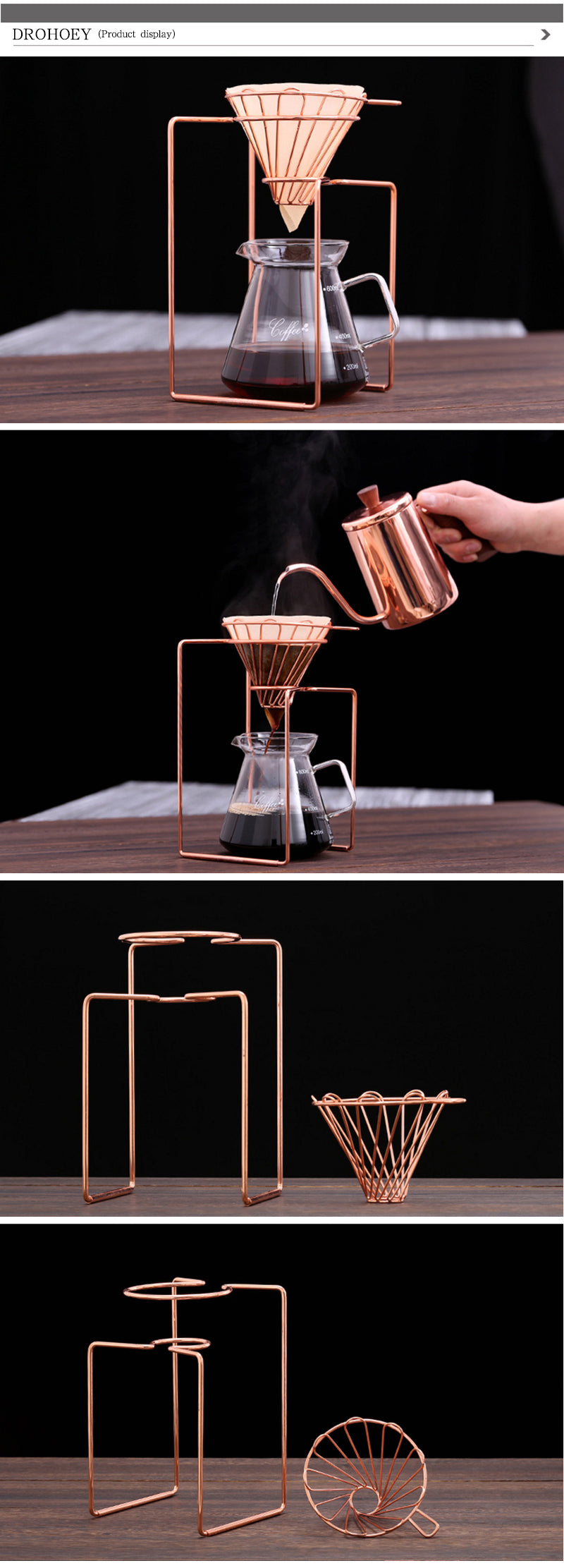 Geometric Drip Coffee Maker Reusable Filter