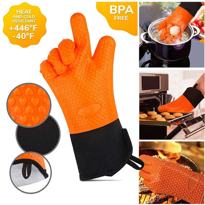 Long Thick Silicone Gloves Heat-resistant