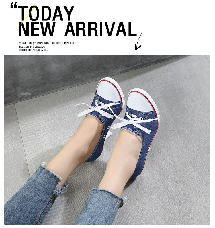 2023 Pumps Style Denim High Heel Canvas Shoes Size 6-6.5