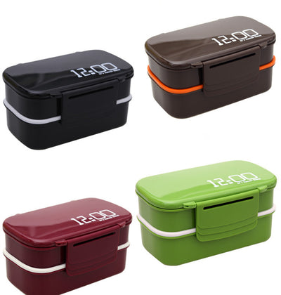 Large Capacity 1400ml Double Layer Plastic Lunch Box