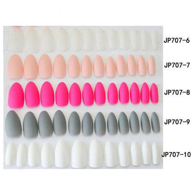 24pcs Fake Nails Solid Color