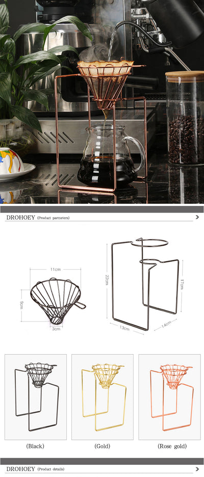 Geometric Drip Coffee Maker Reusable Filter
