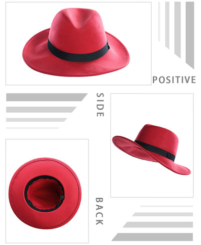 Black & Red Panama Hats