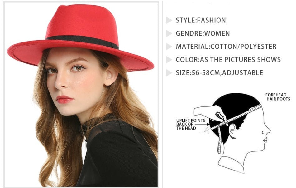Black & Red Panama Hats