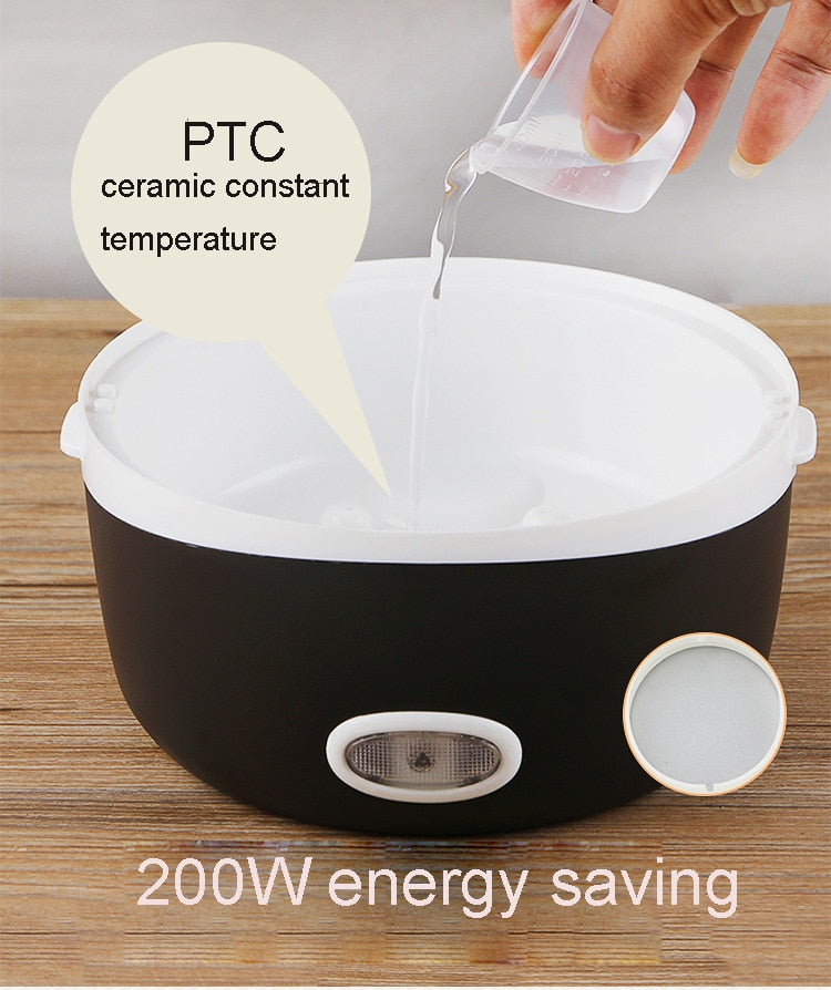 Mini Electric Rice Cooker Stainless Steel 2/3 Layers Food Container