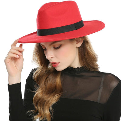 Black & Red Panama Hats