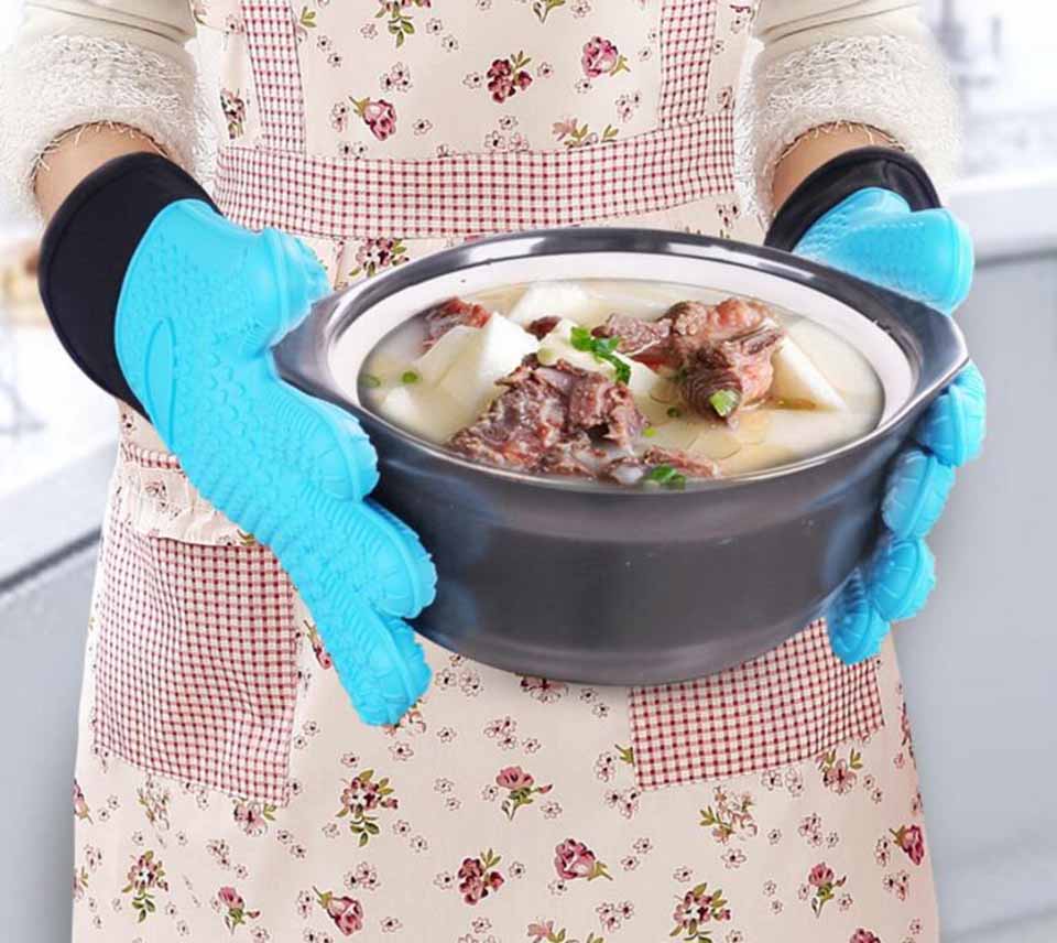 Long Thick Silicone Gloves Heat-resistant