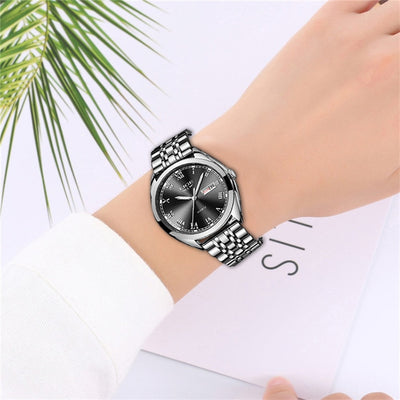 Top Fashion Stainless Steel Waterproof Gold Watch