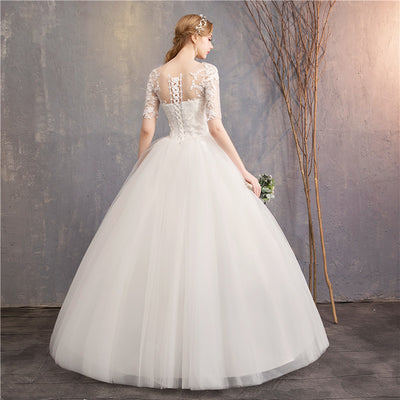 Half Cap Sleeve Wedding Dress
