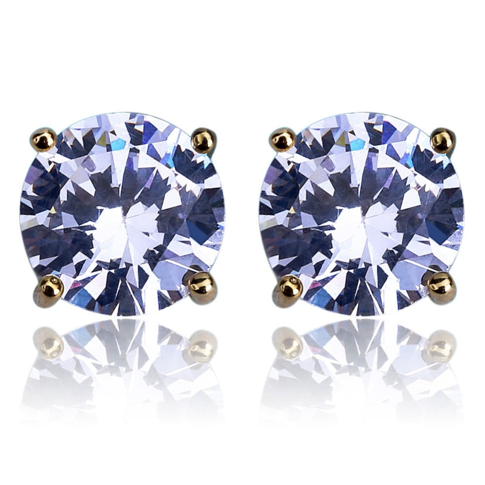 Hip Hop Iced Out Bling Stud Earrings