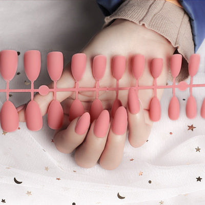 24pcs Fake Nails Solid Color