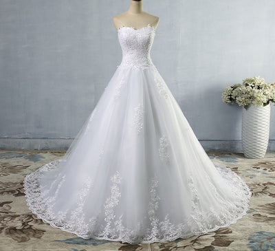 White Ivory Classic Wedding Dress