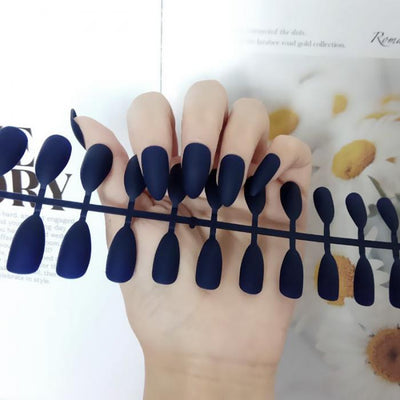 24pcs Fake Nails Solid Color