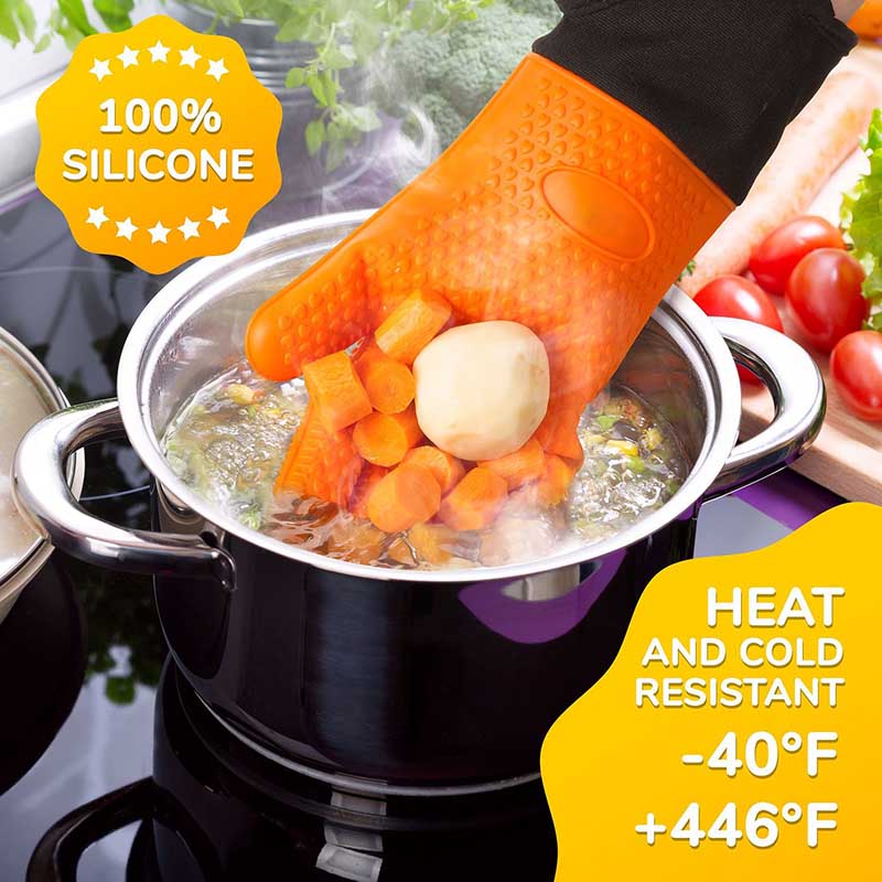 Long Thick Silicone Gloves Heat-resistant