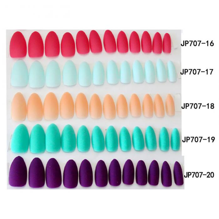 24pcs Fake Nails Solid Color