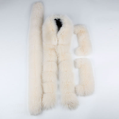 Thick Natural Fox Fur Winter Jacket