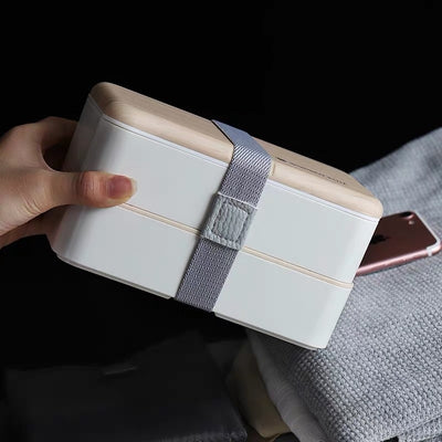 Portable Lunch Box Double-layer