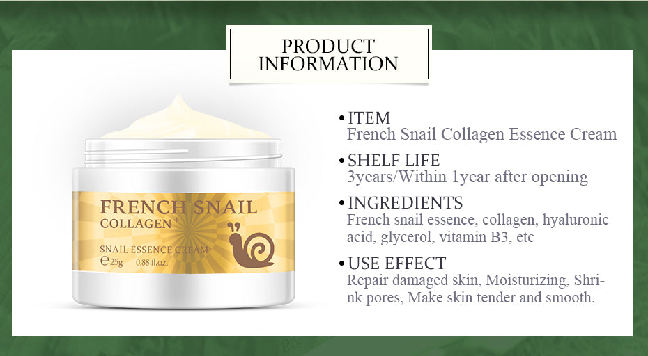 Snail Facial Cream Collagen Anti-Wrinkle Essence