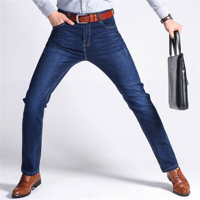 Classic Men Brand Jeans Business Casual