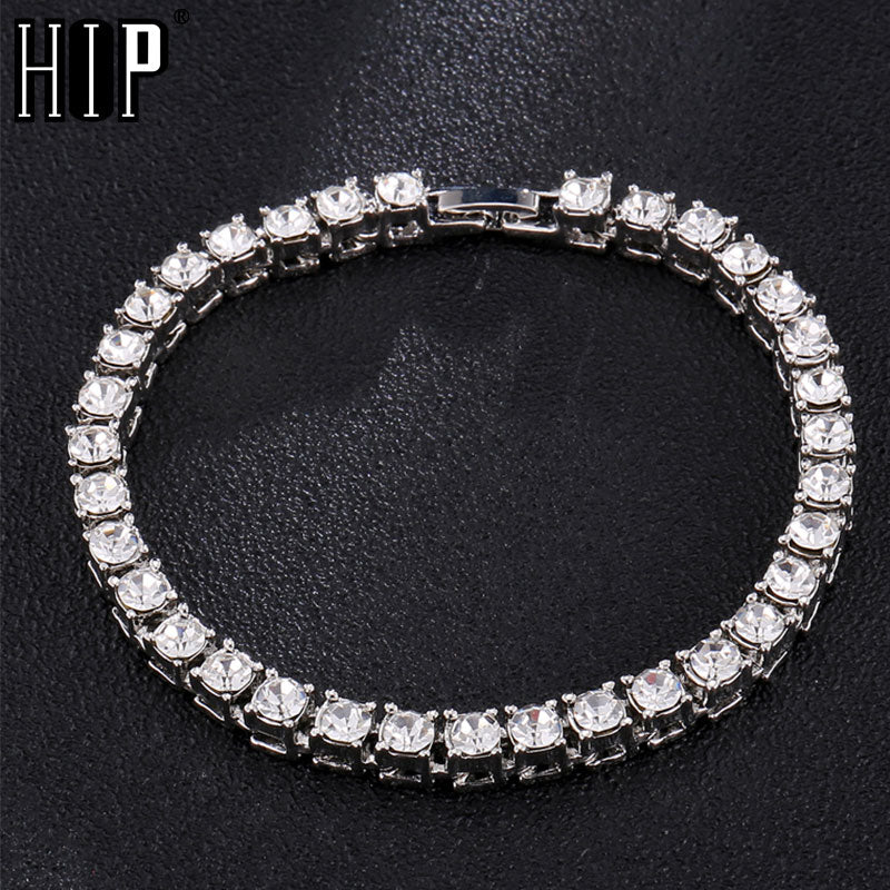 Hip Hop Iced Out Zirconia Bracelet Chain