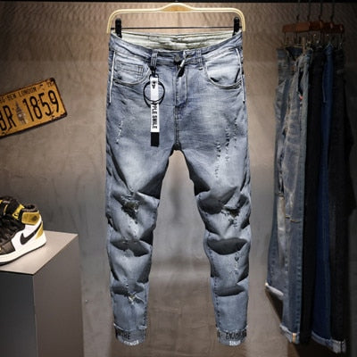 Men's New Ripped Casual Skinny Jeans