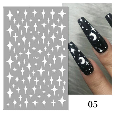 3D Gold Curve Stripe Line Nail Sticker