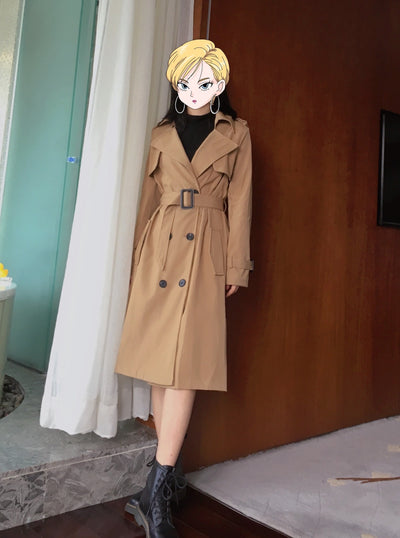 Women's Trench Coat Double Breast Jackets