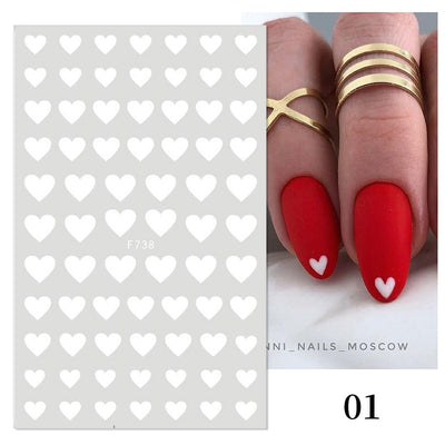 3D Gold Curve Stripe Line Nail Sticker