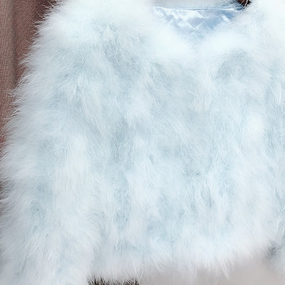 Fluffy Feather Winter Coat