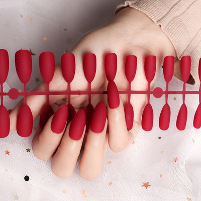 24pcs Fake Nails Solid Color