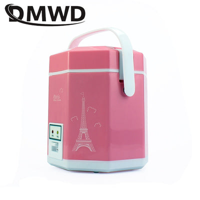 Electric Rice Cooker Food Meal Steamer Warmer MultiCooker Porridge Soup Stew Heater Cooking Pot Machine 1-2 Person Lunch Box EU