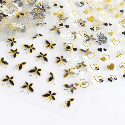 30Pc/Set 3D Mixed Butterfly Nail Stickers