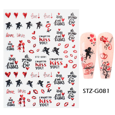 3D Valentine Nail Sticker