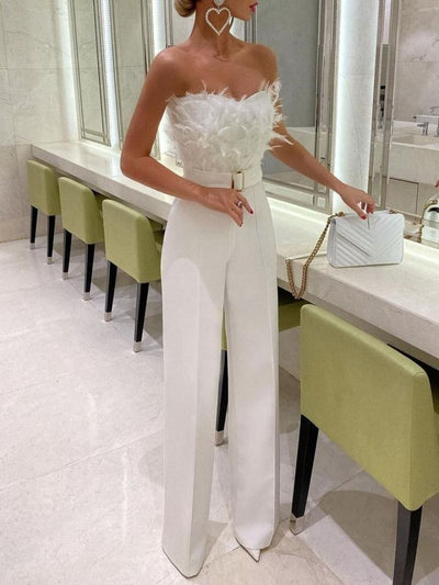 Long Elegant Strapless Jumpsuit