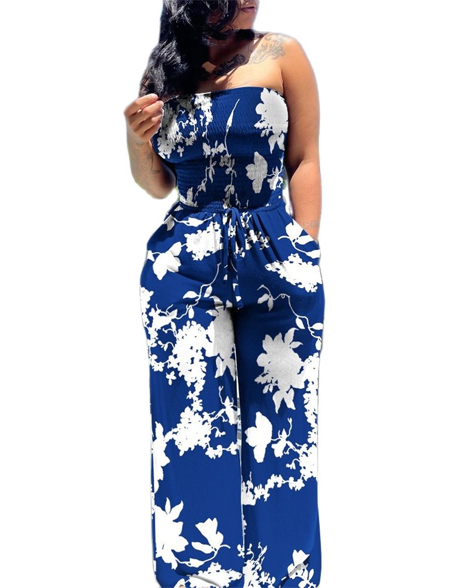 Sleeveless Tube Top Ladies Jumpsuit