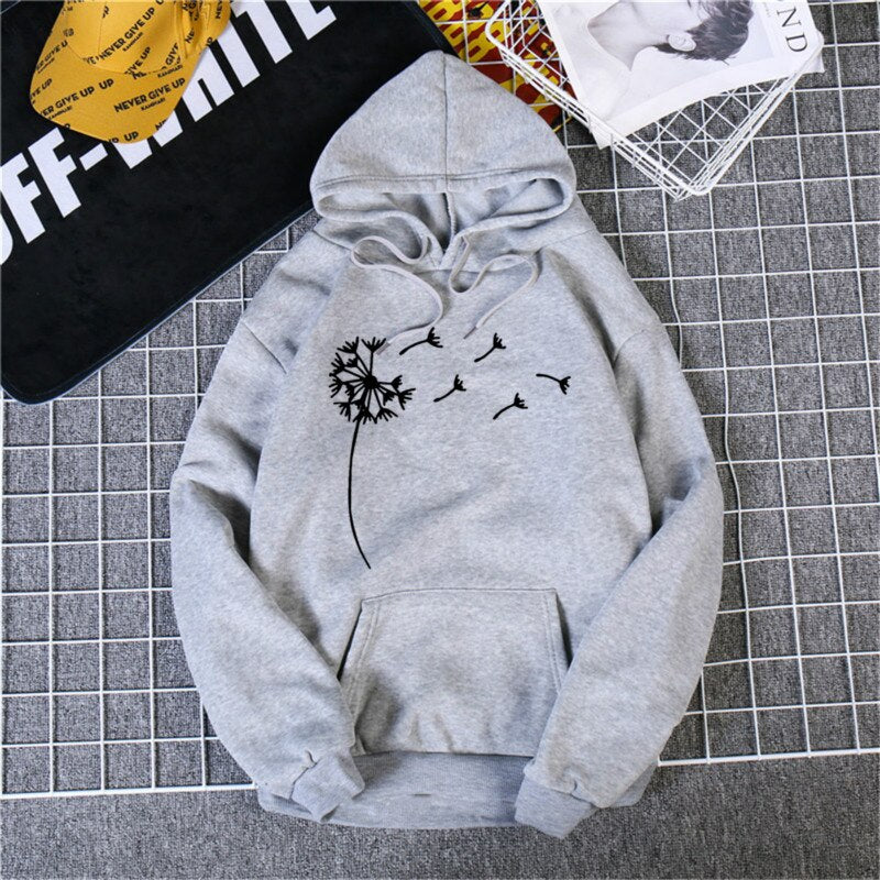 O Neck Heart Hoodies Sweatshirt