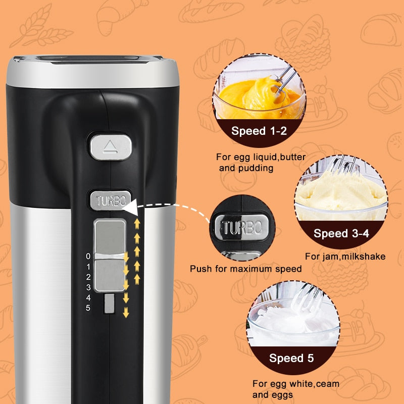 5-Speed 500W Electric Hand Mixer