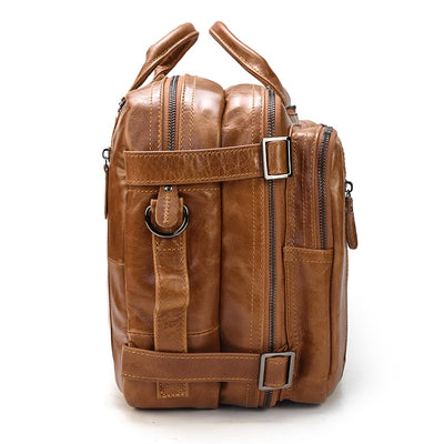 Genuine Leather Laptop Backpack