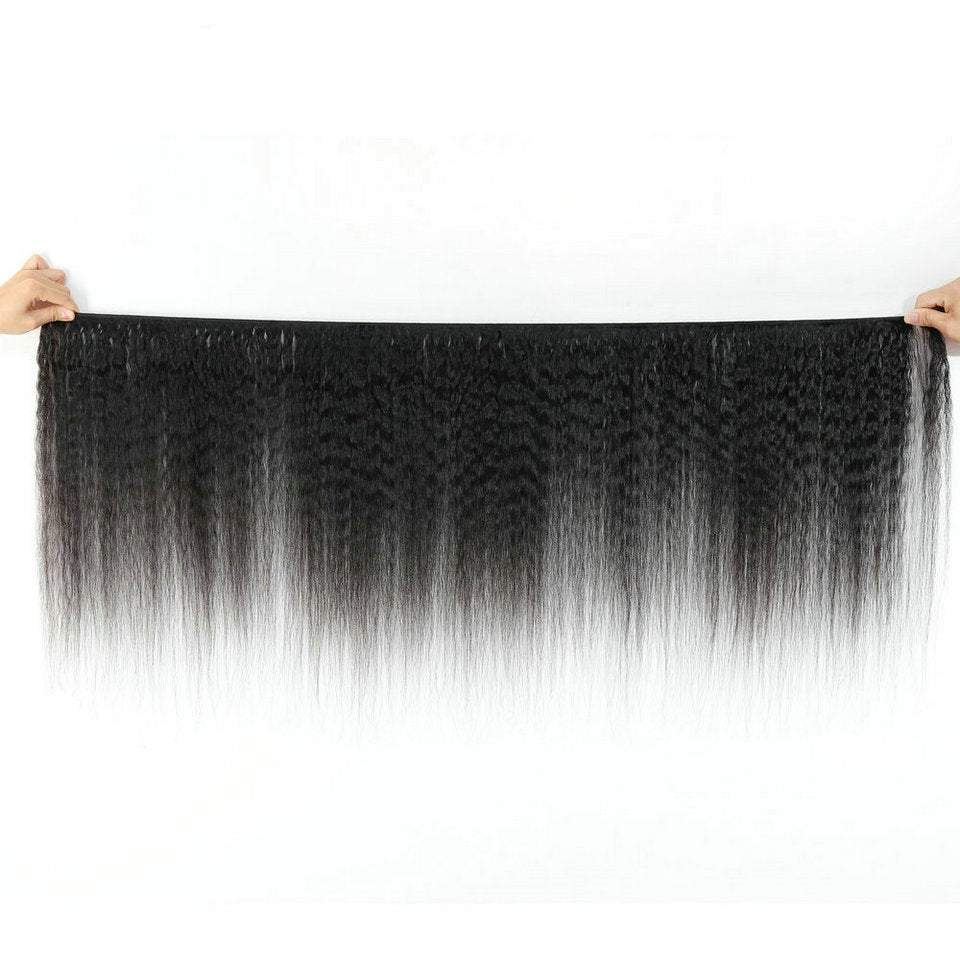 Kinky Straight Hair Bundles 100% Human Hair Extensions