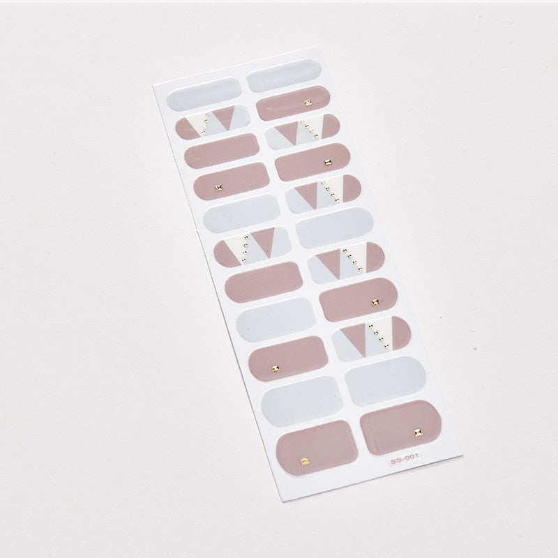 DIY Solid Nail Sticker set