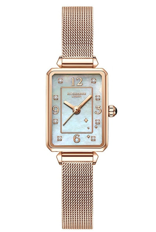 Retro White Shell Diamonds Ladies Watch